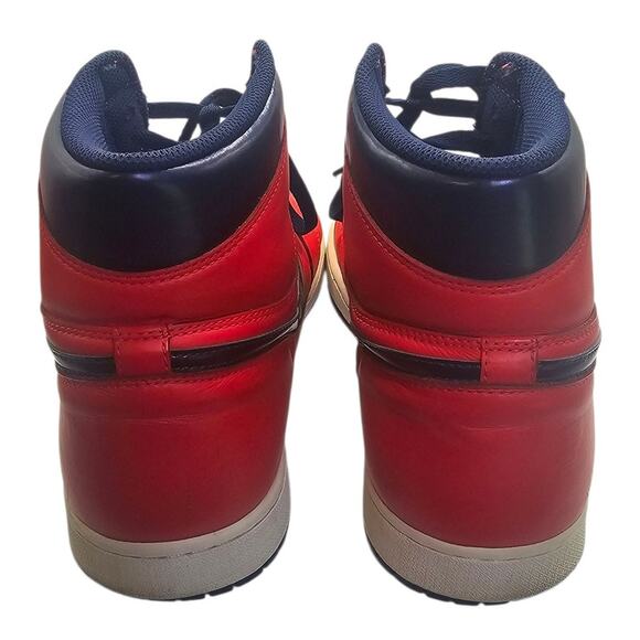 Nike Red & Navy Blue Air Jordan 1 Retro High OG David Letterman Sneaker - Picture 6 of 11